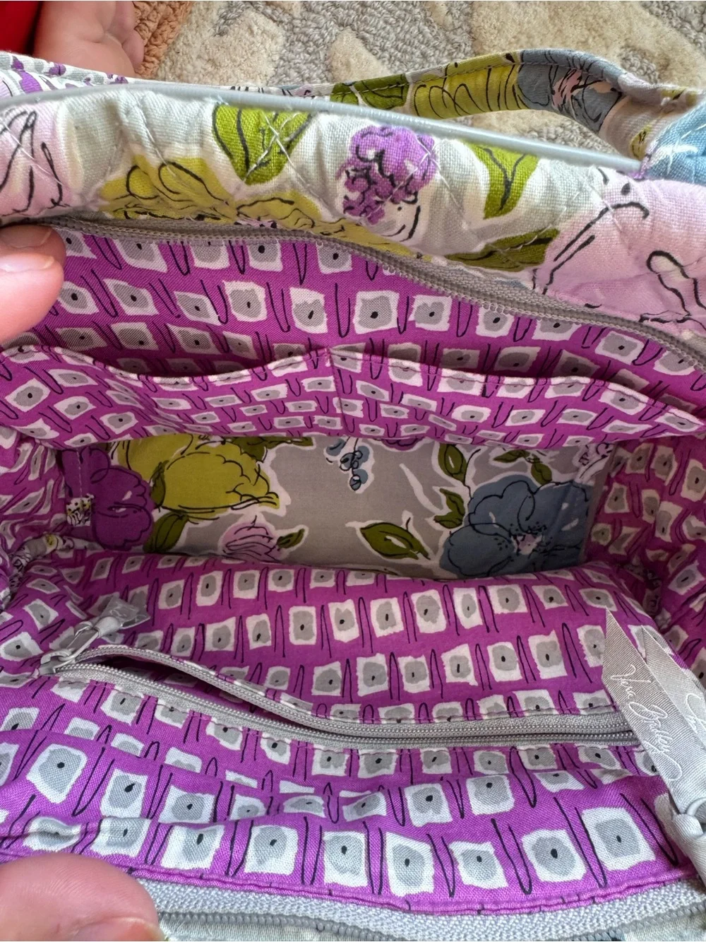 Vera Bradley “watercolor” Bowler Satchel Bag